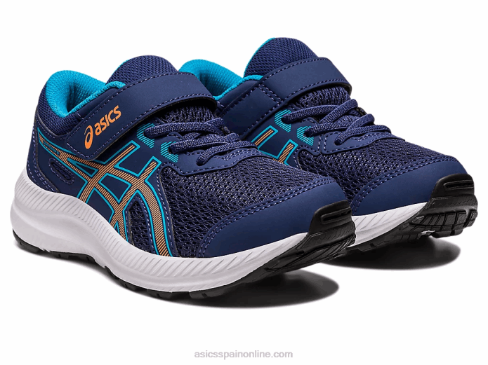 contend 8 preescolar Asics 4L684252 azul índigo/melocotón sol