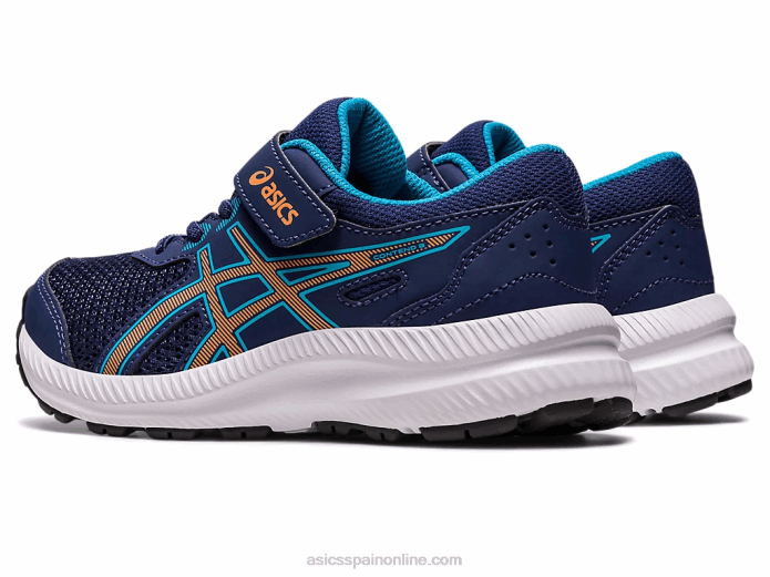 contend 8 preescolar Asics 4L684252 azul índigo/melocotón sol