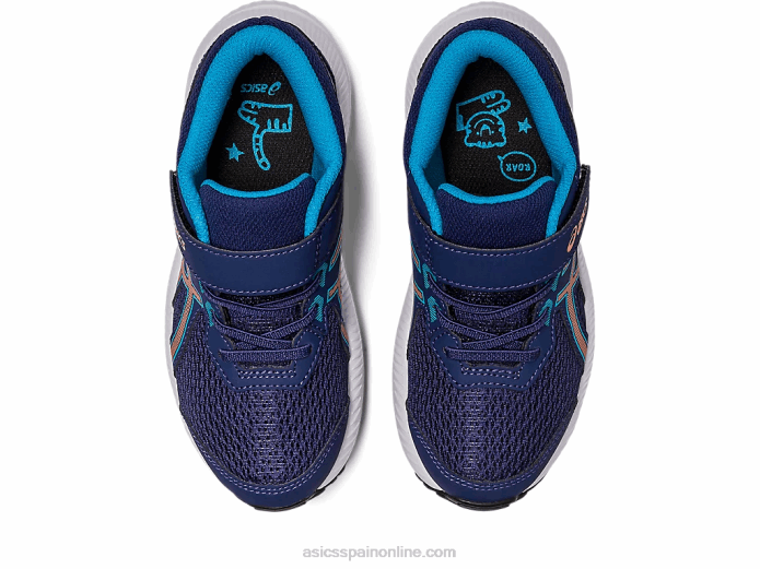 contend 8 preescolar Asics 4L684252 azul índigo/melocotón sol