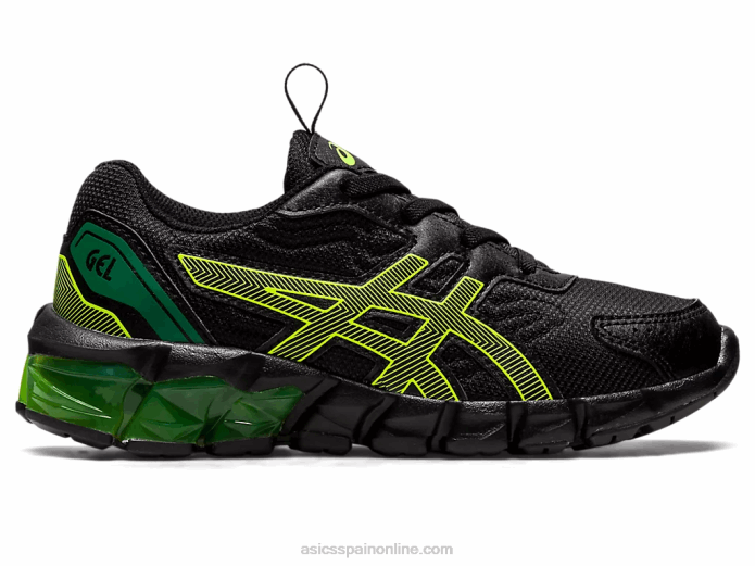 gel-quantum 90 3 preescolar Asics 4L684355 negro/amarillo de seguridad