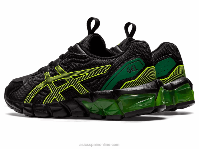 gel-quantum 90 3 preescolar Asics 4L684355 negro/amarillo de seguridad