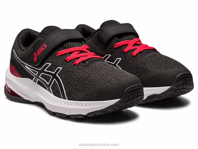 gt-1000 11 preescolar Asics 4L684288 negro/rojo eléctrico