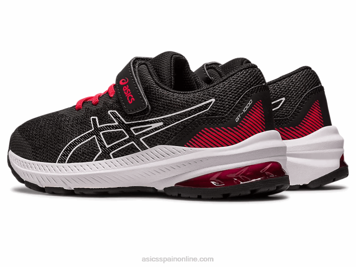 gt-1000 11 preescolar Asics 4L684288 negro/rojo eléctrico
