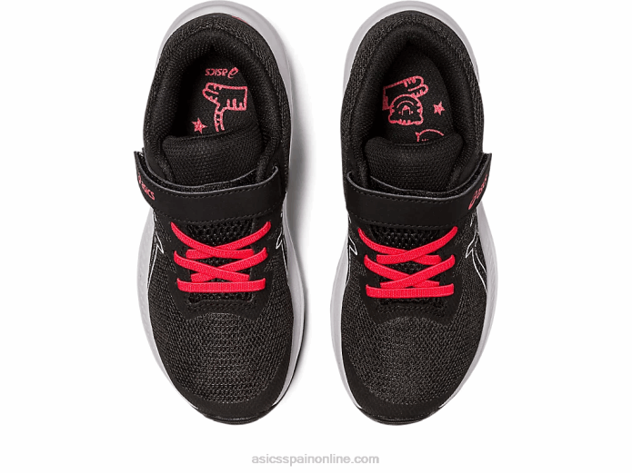 gt-1000 11 preescolar Asics 4L684288 negro/rojo eléctrico