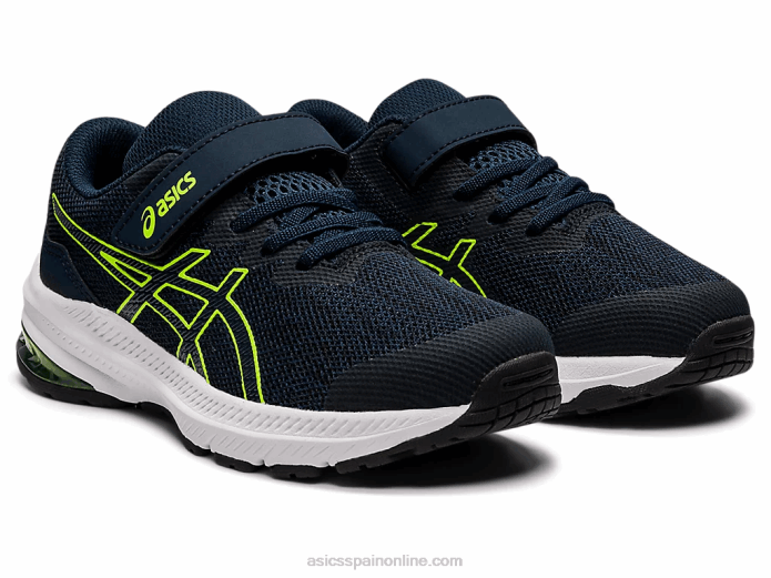 gt-1000 11 preescolar Asics 4L684457 azul francés/verde peligro
