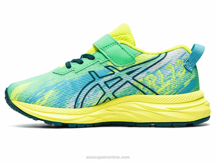 pre noosa tri 13 preescolar Asics 4L684331 hoja nueva/pino terciopelo