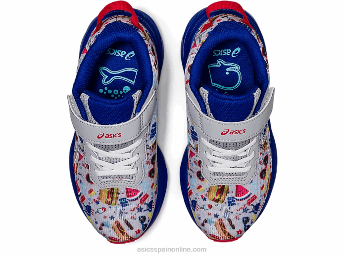 pre noosa tri 13 preescolar Asics 4L684531 gris piedmont/blanco