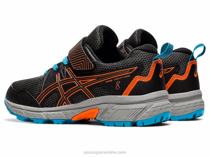 pre-venture 8 preescolar Asics 4L684502 negro/naranja caléndula