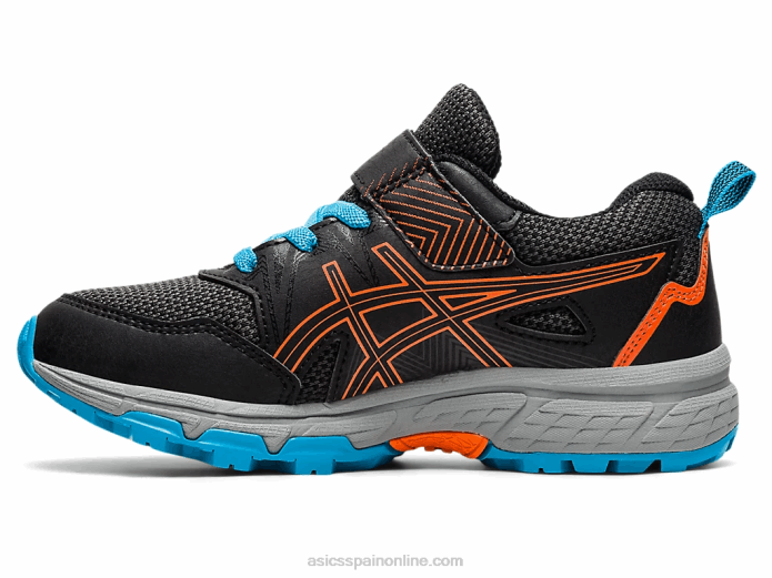 pre-venture 8 preescolar Asics 4L684502 negro/naranja caléndula