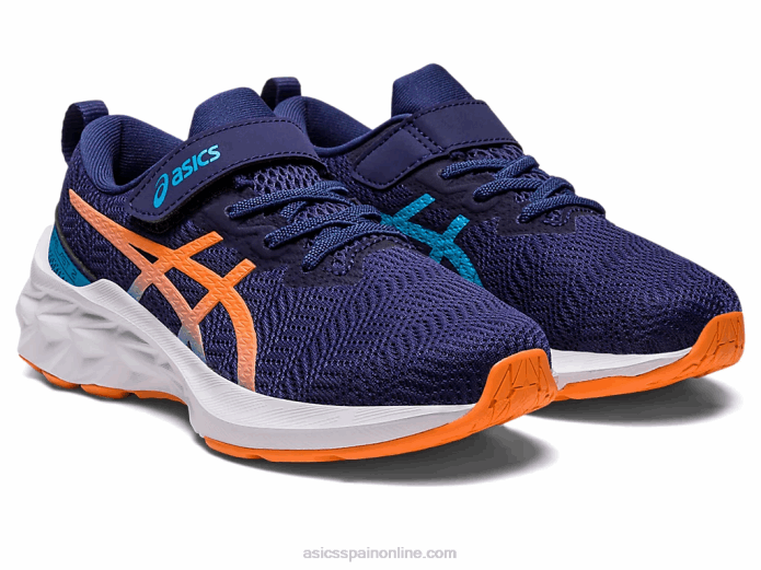 preescolar novablast 2 Asics 4L684283 azul índigo/melocotón sol