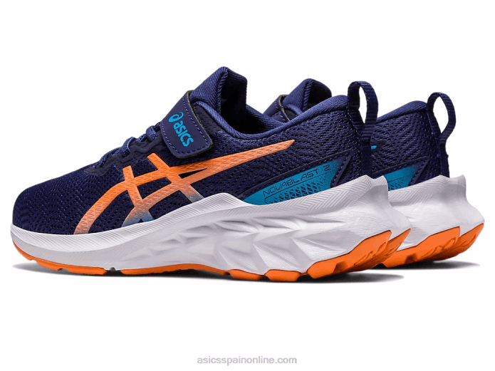 preescolar novablast 2 Asics 4L684283 azul índigo/melocotón sol