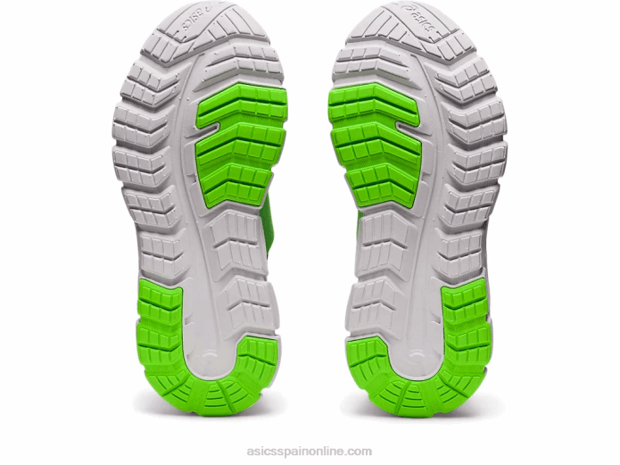 preescolar sin cordones de lyte cuántico Asics 4L684437 gecko ilusión azul/verde